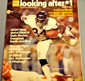 Walter Payton 1981 MNF HERTZ Programm mit OJ Anzeige, RAR! - Bild 1 von 13