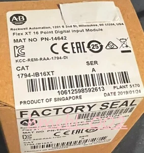 Nuevo módulo de entrada digital de 16 puntos sellado de fábrica AB 1794-IB16XT SER A Flex XT - Imagen 1 de 3