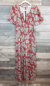 Mono pequeño rosa oscuro floral todo en uno bolsillos By Anthropologie Somerset - Imagen 1 de 15