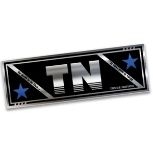 OFFICIAL TOUGE NATION "SUPERSTAR" JDM SLAP STICKER (CHROME BLUE STAR EDITION) - Picture 1 of 1