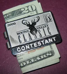 "BOONE VALLEY CLASSIC MONEY CLIP" DELUXE SILVER FINISH! NEW, NEVER USED-USA made - Picture 1 of 5