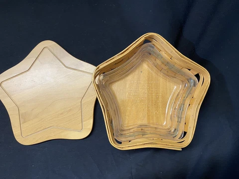 Longaberger Star Basket with Liner and Lid Cover