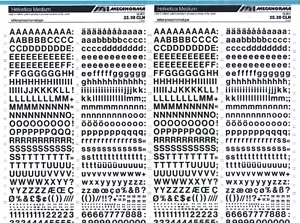 MECANORMA Dry Transfer Lettering 22.28 CLN #871 HELVETICA MEDIUM 7.7mm - Picture 1 of 2