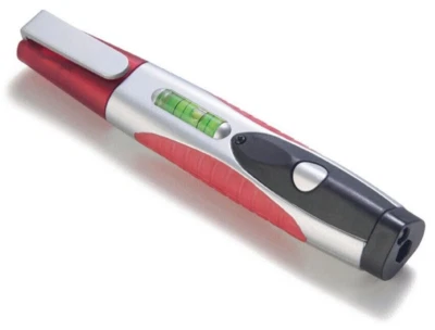 Mini Red Tool Screwdriver with LED Torch and Spirit Level - stocking filler Dad - Image 1 of 4