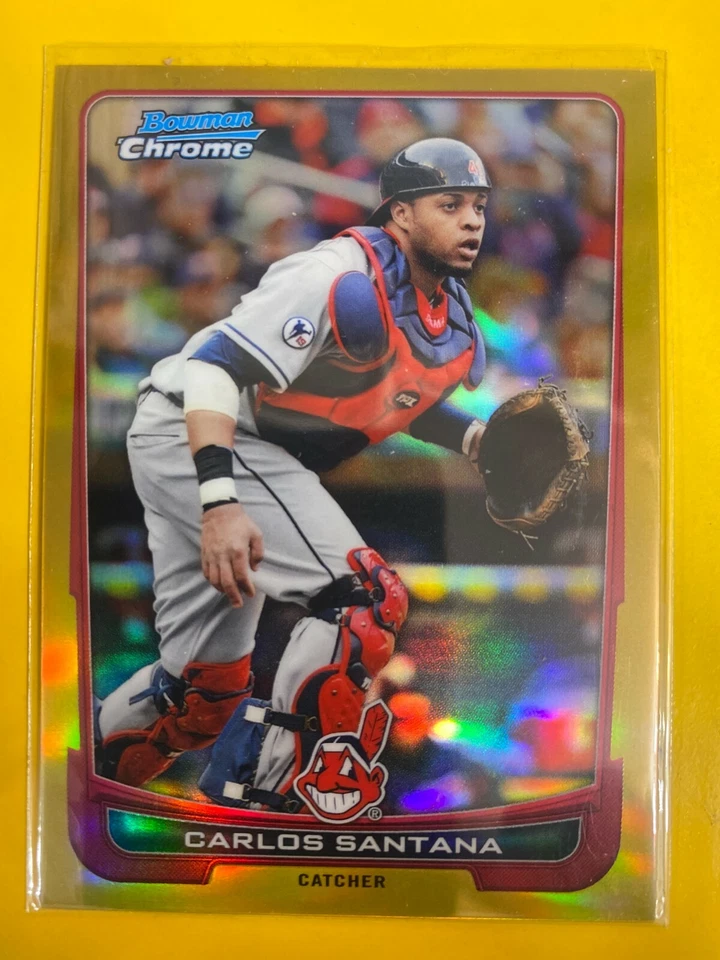 D50909  2012 Bowman Chrome Gold Refractors #51 Carlos Santana #29/50 - Image 1 of 1
