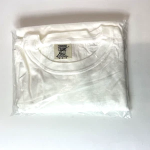 Comfort Colors Mens Large White Garment Dye Ring Spun Long Sleeve T-Shirt Tee - Picture 1 of 3
