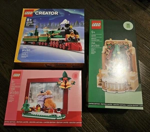 3 set lot - LEGO 40701 Ballerina & Nutcracker Scene, 40700 Train & 40702 Frame - Picture 1 of 2