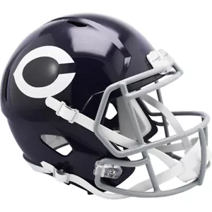 Casco de fútbol americano réplica tamaño completo velocidad retro Chicago Bears 1962-73 - Imagen 1 de 4
