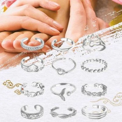Ring Vintage Fußring Set Frauen Zehen ring Zehen ring im koreanischen Stil - Bild 1 von 4