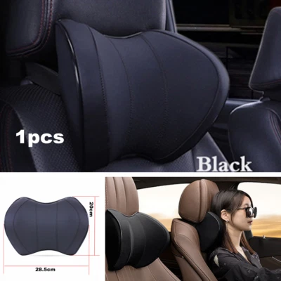 PU Leather Car Seat Head Neck Rest Pillow Headrest Cushion Interior Accessories - Image 1 of 4