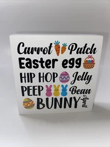 Easter Desk Sign. Easter 2025 Small Home Decor Sign - Picture 1 of 4