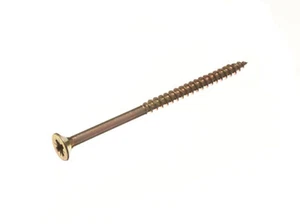 12 x Spanplatten Schraubbefestigungen YZP gelb verzinkter Stahl 6,0 x 100 - NEU einmal - Bild 1 von 1