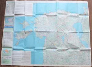 Mapa de pared de turismo soviético de Estonia URSS 1990 - Imagen 1 de 12