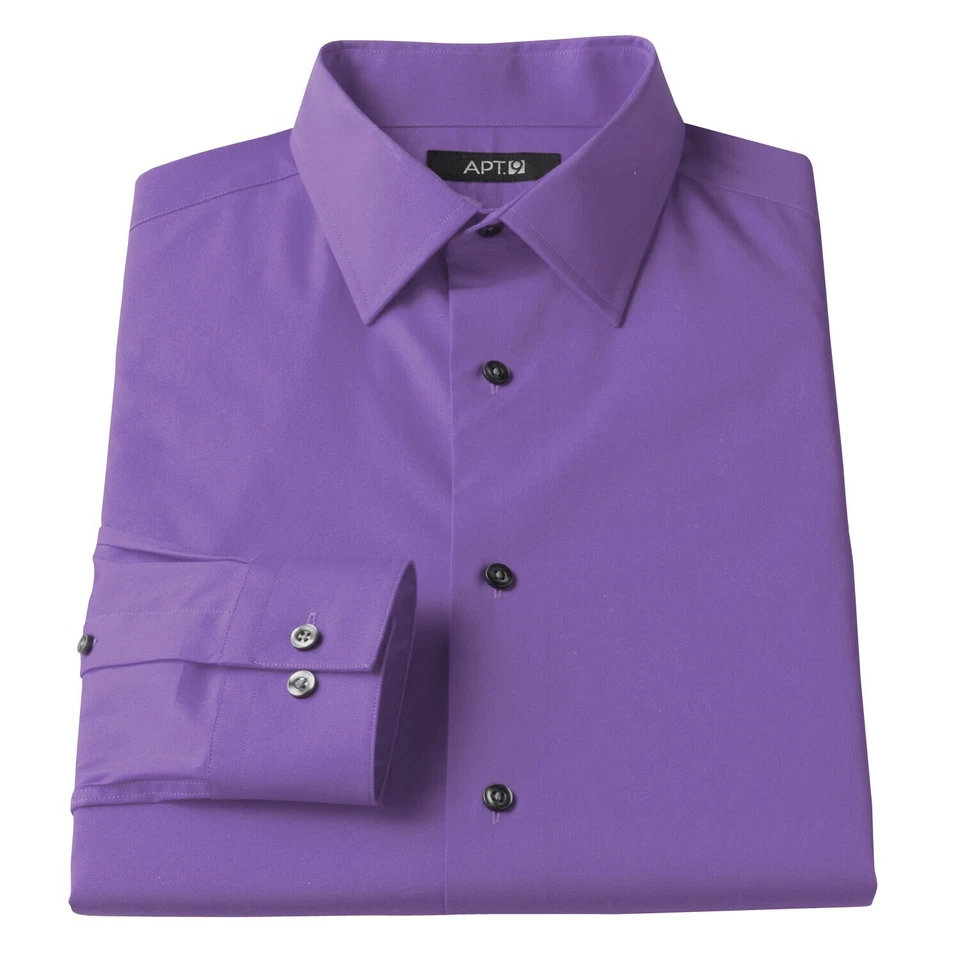 New Apt 9 Men's Slim-Fit Wrinkle-Free Stretch Spread-Collar Dress Shirt - Image 1 of 1