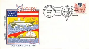 Cubierta postal: Victory Coast Guard & Merchant Marine, Aripex 1993, Tucson 1-24-93 - Imagen 1 de 2