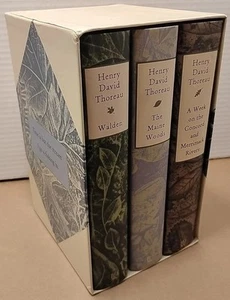 HENRY DAVID THOREAU Boxed Set - 3 BOMC Hardcovers - Walden , Main Woods + - Foto 1 di 9