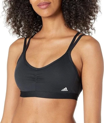 Adidas HE9060 Women’s Studio Light Support Bra Black Small DD (36DD) Aeroready - Image 1 of 4