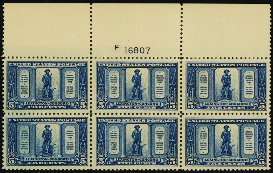 Bloque de seis placas superiores 619, como nuevo NH VF/XF 5¢ * Stuart Katz Foto 1 de 1