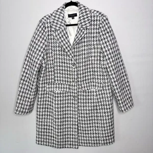 Laundry Shelli Segal Hahnentritt Tweed Mantel Gr. XXL Wollmischung mittellang - Bild 1 von 11
