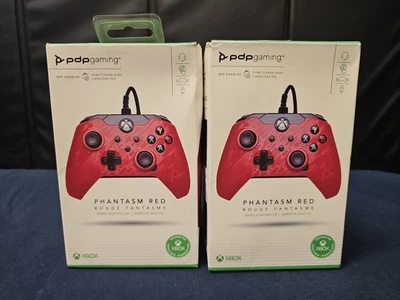 2 QTY PDP Gaming Wired Controller for XBOX - Phantasm Red NEW OPEN BOX  - Image 1 of 4