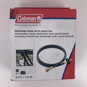 Coleman Propanschlauch mit Adapter 5 Fuß (1,5 m) verstärkt Hochdruck NEU - Bild 1 von 3