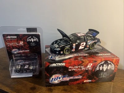 Rusty Wallace #2 Miller Time Goo Goo Dolls 1:24 y 1:64 Diecast Bundle Foto 1 de 4