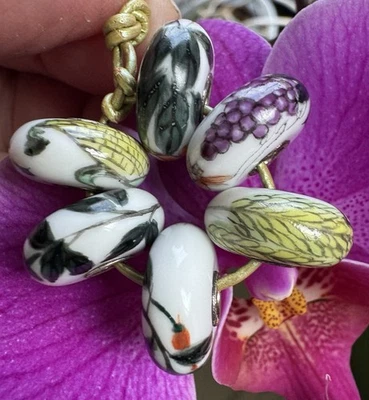 🍂 Trollbeads Set 6x Porzellan Herbst 2020 – komplett, neu, selten 🍂 - Bild 1 von 4