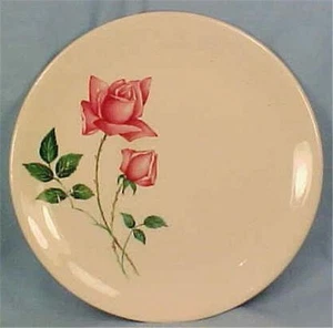 Bermuda Rose Salad Plate Canonsburg Pottery Vintage Retro Mid Century Modern - Picture 1 of 3