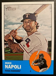 2012 Topps Heritage MIKE NAPOLI #485 SP TEXAS RANGERS - Picture 1 of 2