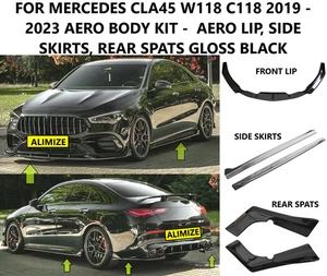 For Mercedes CLA W118 X118 CLA45 LIP SPLITTER SIDE SKIRTS REAR SPATS BODY KIT - Picture 1 of 18