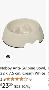 Dog Bowl Nobby Slow Down Anti Gulp Bowl With Anti Slip 17.5 X 6.5 cm - Picture 1 of 2