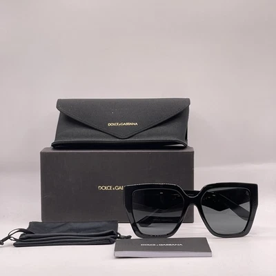 Dolce & Gabbana Womens Large Square Full Rim Sunglasses DG4438 Black - Image 1 of 4