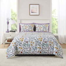  Floral Reversible 7-Piece Bed in a Bag Comforter Set with Sheets, Queen