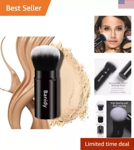 Portable Retractable Kabuki Brush - Perfect for Foundation, Powder, Blush - Picture 1 of 8