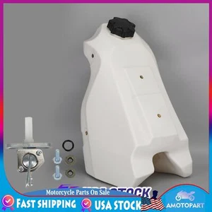 Gas Fuel Tank & Cap & Petcock Kit White For Honda CR500R 89-01 CR125 CR250 88 89 - Picture 1 of 21