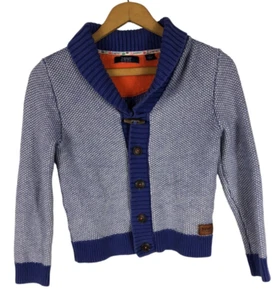 Ted Baker Girls Cardigan Sweater Size 8 Purple Toggle Button Up Thick Knit - Picture 1 of 5