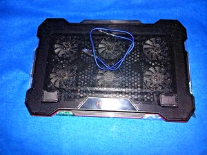 HAVIT Laptop Cooling Pad w/ 6 Cooling Fans-6 Adjustable Heights-w/ USB Cable New - Bild 1 von 6