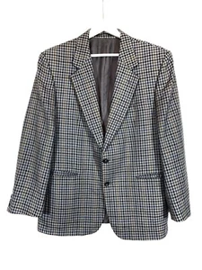 DAKS Jermyn Street Pie-de-Poule Print Made in Great Britain Wool Blazer Size L   - Picture 1 of 10