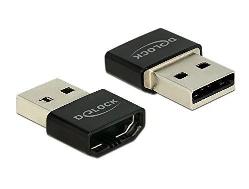 Delock Adapter Hdmi-a Buchse USB Typ-a Stecker schwarz (65680)