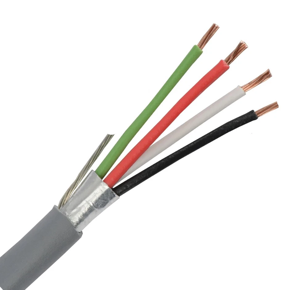 16/4 Security Alarm Wire Cable Stranded Shielded 4 Conductor 16 AWG CL3R 1000ft - Image 1 of 1