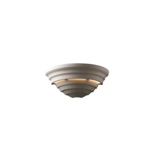 Justice Design Ambiance Big Supreme Sconce, Outdr, Bisq, Fluorescent - Picture 1 of 1