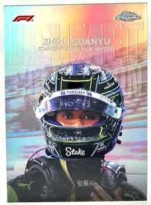 ZHOU GUANYU 2024 Topps Chrome Formula 1 Helmet Collection Refractor - Picture 1 of 3