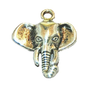 Elephant Head Charm  Tibetan Silver   J1004 - Picture 1 of 5