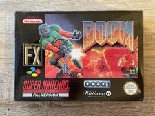 Doom for SNES in original box with instructions in Collectors Condition-PAL-UKV-CIB
