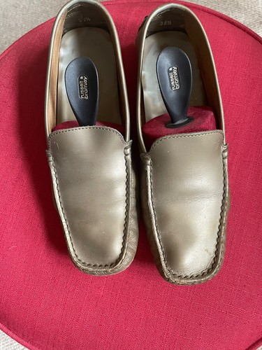 TOD’S Scarpe da guida originali Tod's grigio argento in pelle taglia 38 5 EU 5 5