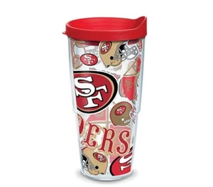 SAN FRANCISCO 49ers, 24oz DOUBLE WALL, TUMBLER FROM TERVIS WITH LID INCLUDED - Picture 1 of 4