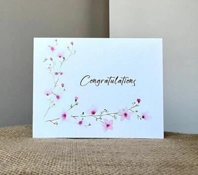 Felicitaciones - Tarjeta de felicitación ecológica hecha a mano Foto 1 de 2