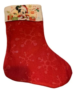 Medias de Navidad de fieltro retro vintage Disney Mickey Mouse 15" NUEVAS - Imagen 1 de 7