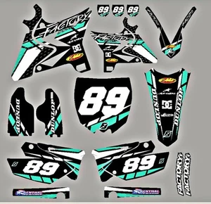 Custom MX Graphics Yamaha Restyled YZ125-250 Aqua Polisport, UFO, R tech, Cycra - Bild 1 von 1