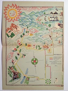 1935 Map, Matias Santoyo, Tepotzotlan, Teotihuacan Pyramids, Cuautitlan, Mexico - Picture 1 of 8